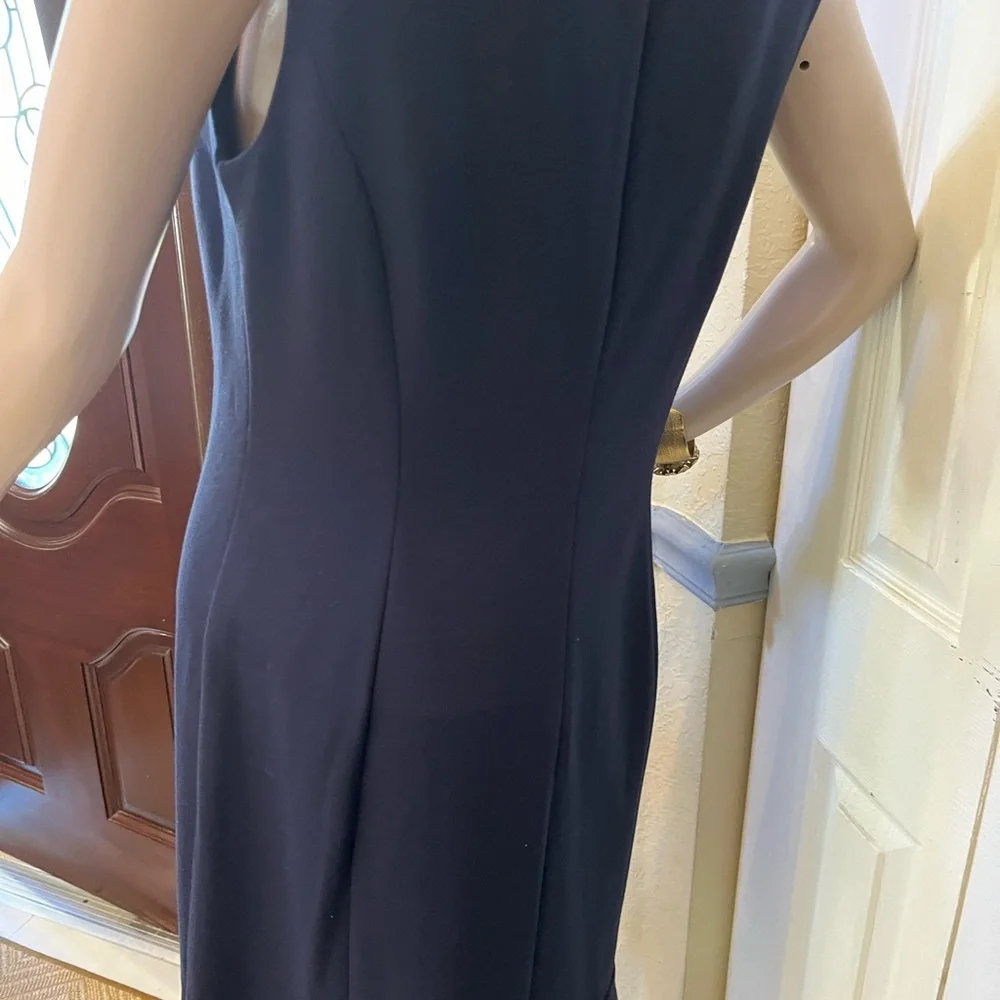 Talbots Black Sleeveless Midi Dress - Picture 5 of 7